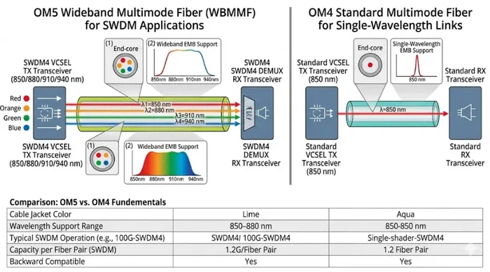 OM5 wideband multimode fiber for SWDM multi wavelength applications OM5 wideband multimode fiber for SWDM multi wavelength applications